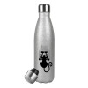 Metallic Glitter Silver Thermos Flask (Stainless steel), double-walled, 500ml