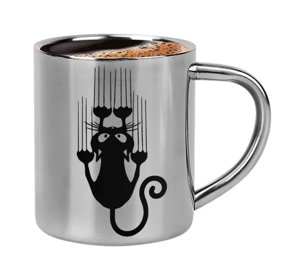 Cat scratching — Κουπάκι μεταλλικό διπλού τοιχώματος για espresso (220ml)