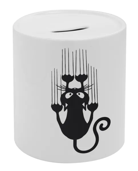 Cat scratching — Κουμπαράς πορσελάνης με τάπα