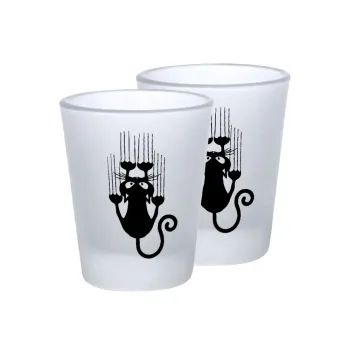 Cat scratching, Σφηνοπότηρα γυάλινα 45ml του πάγου (2 τεμάχια)