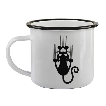 Cat scratching, Κούπα εμαγιέ με μαύρο χείλος 360ml
