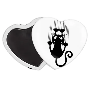 Cat scratching, Μαγνητάκι καρδιά (57x52mm)