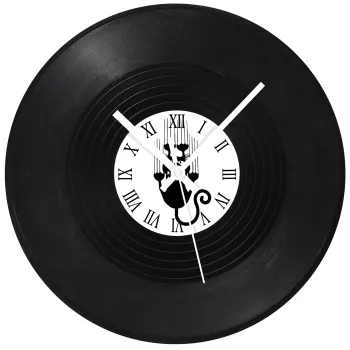 Cat scratching, Ρολόι τοίχου Βινύλιο (30cm)