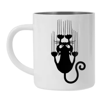 Cat scratching, Mug Stainless steel double wall 300ml