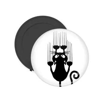 Cat scratching, Μαγνητάκι ψυγείου στρογγυλό διάστασης 5cm