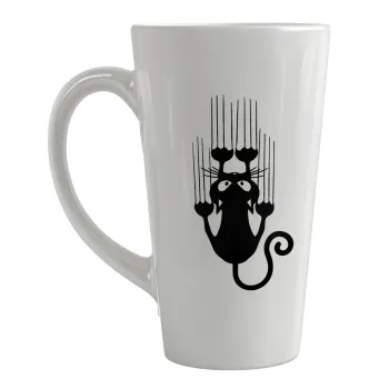 Cat scratching, Κούπα κωνική Latte Μεγάλη, κεραμική, 450ml