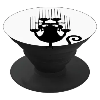 Cat scratching, Phone Holders Stand  Μαύρο Βάση Στήριξης Κινητού στο Χέρι