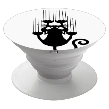 Cat scratching, Phone Holders Stand  Λευκό Βάση Στήριξης Κινητού στο Χέρι