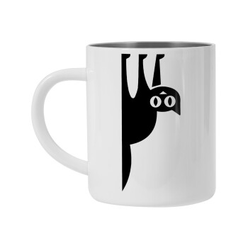 Cat upside down, Mug Stainless steel double wall 300ml