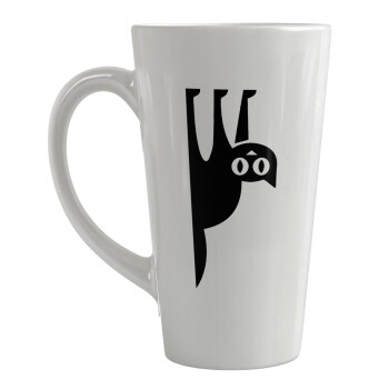 Cat upside down, Κούπα κωνική Latte Μεγάλη, κεραμική, 450ml