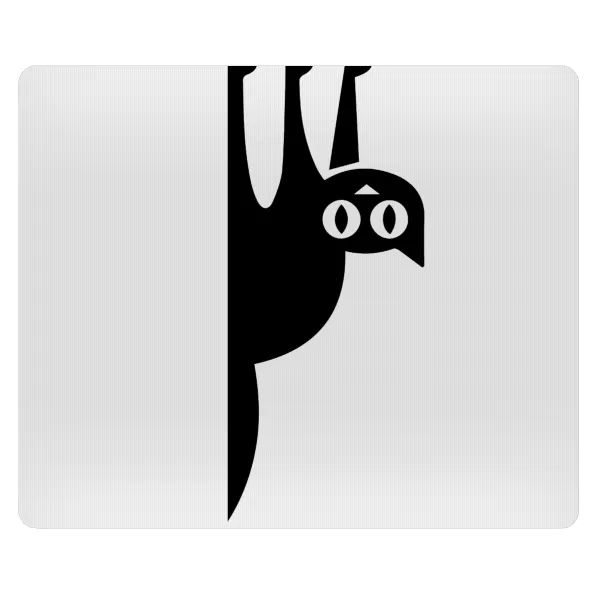 Cat upside down — Mousepad ορθογώνιο 23x19cm