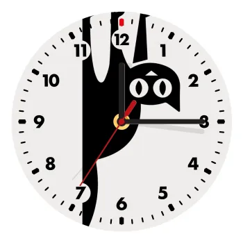 Cat upside down, Ρολόι τοίχου ξύλινο (20cm)