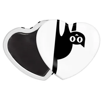 Cat upside down, Μαγνητάκι καρδιά (57x52mm)