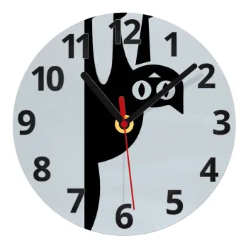 Cat upside down, Ρολόι τοίχου γυάλινο (20cm)