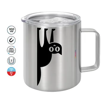 Cat upside down, Mug Stainless steel double wall 300ml