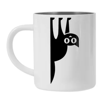 Cat upside down, Mug Stainless steel double wall 300ml