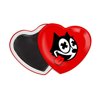 helix the cat, Μαγνητάκι καρδιά (57x52mm)