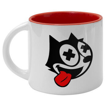 helix the cat, Κούπα κεραμική 400ml Λευκή/Κόκκινη