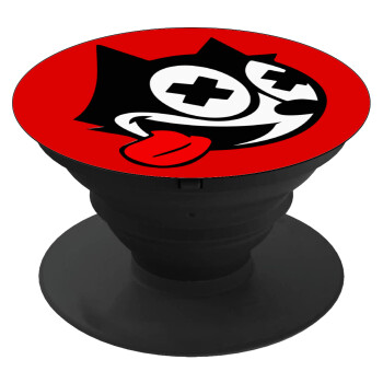 helix the cat, Phone Holders Stand  Black Hand-held Mobile Phone Holder