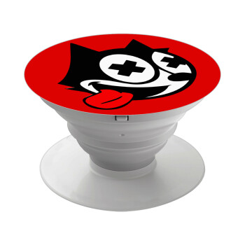 helix the cat, Phone Holders Stand  White Hand-held Mobile Phone Holder