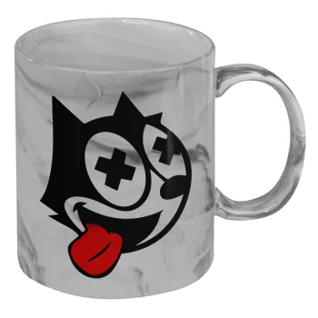 helix the cat, Mug ceramic marble style, 330ml