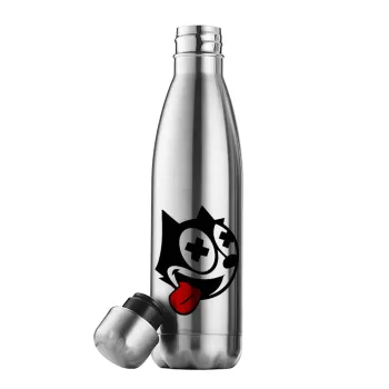 helix the cat, Inox (Stainless steel) double-walled metal mug, 500ml
