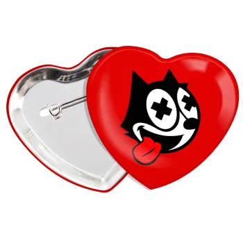 helix the cat, Κονκάρδα παραμάνα καρδιά (57x52mm)