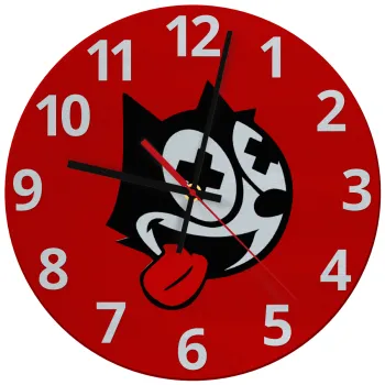 helix the cat, Ρολόι τοίχου γυάλινο (30cm)
