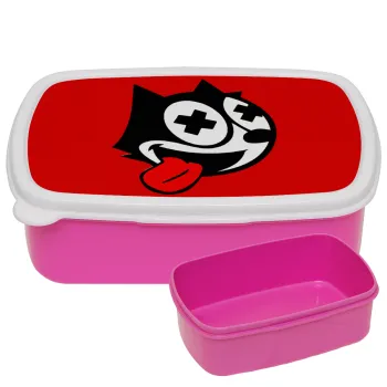 helix the cat, ΡΟΖ παιδικό δοχείο φαγητού (lunchbox) πλαστικό (BPA-FREE) Lunch Βox M18 x Π13 x Υ6cm