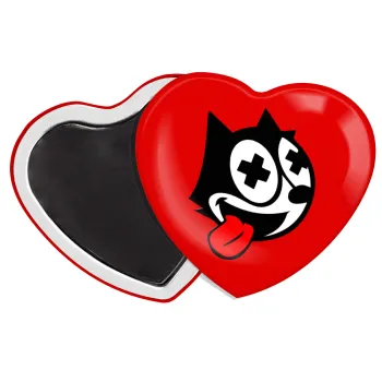 helix the cat, Μαγνητάκι καρδιά (57x52mm)