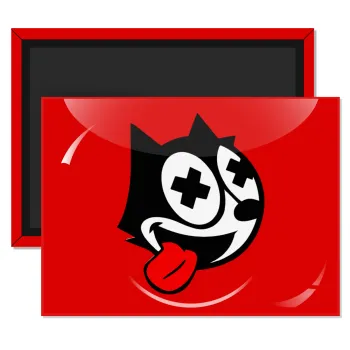 helix the cat, Ορθογώνιο μαγνητάκι ψυγείου διάστασης 9x6cm