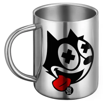 helix the cat, Ανοξείδωτη Μεταλλική Κούπα 450ml - Διπλού Τοιχώματος