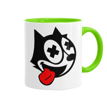 helix the cat, Κούπα χρωματιστή βεραμάν, κεραμική, 330ml