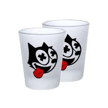 helix the cat, Σφηνοπότηρα γυάλινα 45ml του πάγου (2 τεμάχια)