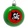 Green Christmas tree ornament bauble 8cm