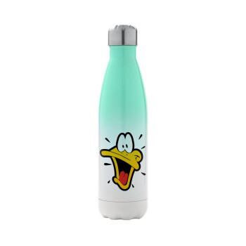 Daffy Duck, Μεταλλικό παγούρι θερμός Πράσινο/Λευκό (Stainless steel), διπλού τοιχώματος, 500ml