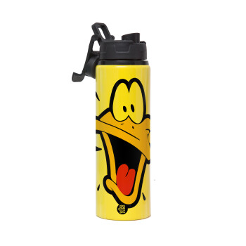 Daffy Duck, Metallic water bottle with safety lid, 850ml aluminum