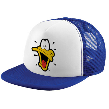 Daffy Duck, Καπέλο Ενηλίκων Soft Trucker με Δίχτυ Blue/White (POLYESTER, ΕΝΗΛΙΚΩΝ, UNISEX, ONE SIZE)