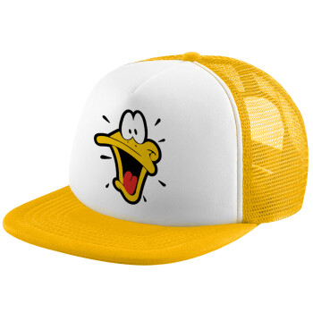 Daffy Duck, Καπέλο Soft Trucker με Δίχτυ Κίτρινο/White 