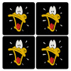 Daffy Duck, ΣΕΤ 4 Σουβέρ ξύλινα τετράγωνα (9cm)