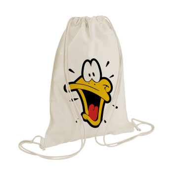 Daffy Duck, Backpack bag GYMBAG natural (28x40cm)