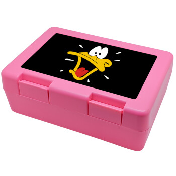 Daffy Duck, Παιδικό δοχείο κολατσιού ΡΟΖ 185x128x65mm (BPA free πλαστικό)