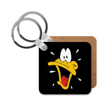 Daffy Duck, Μπρελόκ Ξύλινο τετράγωνο MDF 5cm (3mm πάχος)
