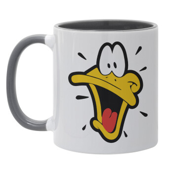 Daffy Duck, Κούπα χρωματιστή γκρι, κεραμική, 330ml