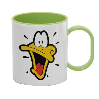 Daffy Duck, Κούπα (πλαστική) (BPA-FREE) Polymer Πράσινη για παιδιά, 330ml