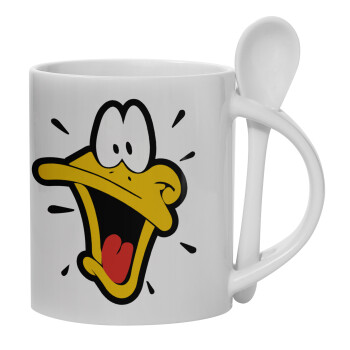 Daffy Duck, Κούπα, κεραμική με κουταλάκι, 330ml (1 τεμάχιο)