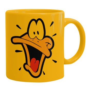 Daffy Duck, Κούπα, κεραμική κίτρινη, 330ml