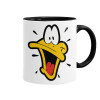 Daffy Duck, Κούπα χρωματιστή μαύρη, κεραμική, 330ml