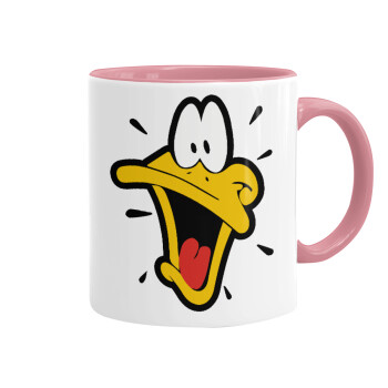 Daffy Duck, Κούπα χρωματιστή ροζ, κεραμική, 330ml