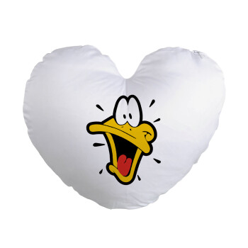 Daffy Duck, Μαξιλάρι καναπέ καρδιά 40x40cm περιέχεται το  γέμισμα